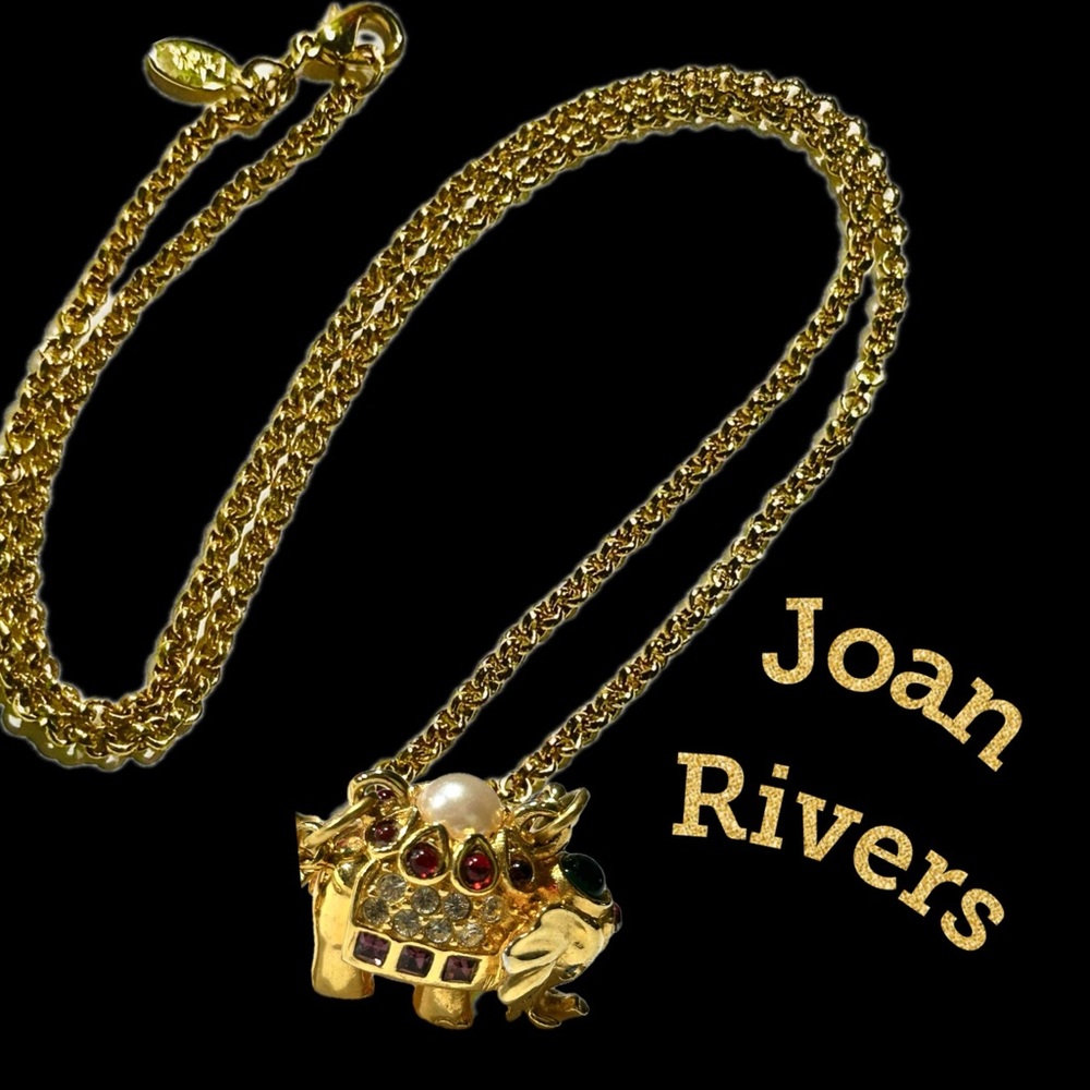 JOAN RIVERS Jeweled Elephant Necklace ~ Mint!
